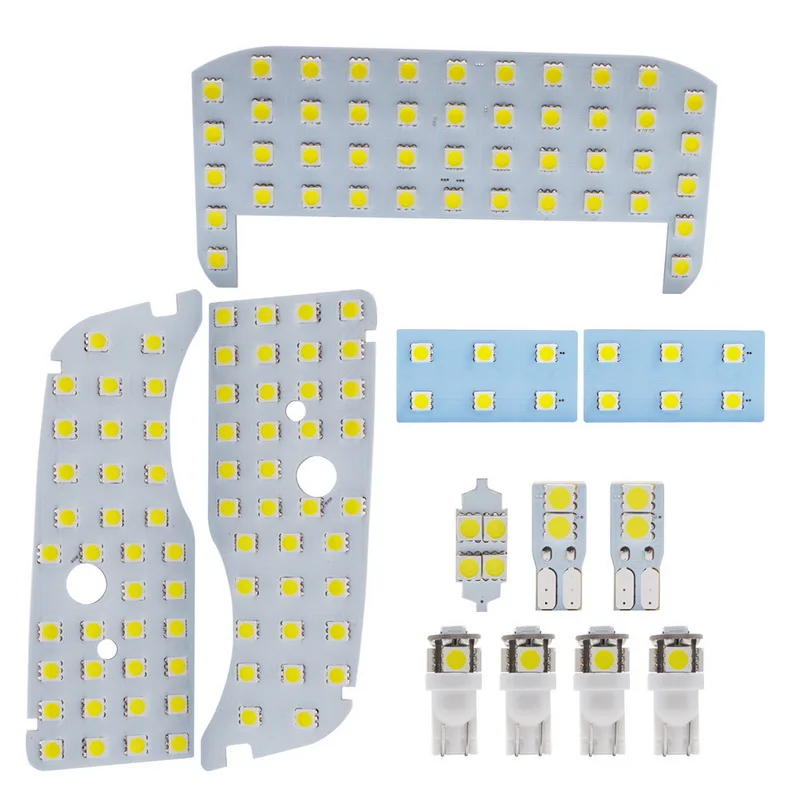 Safego T10 SMD 5050 Светодиодная лампа для освещения салона автомобиля набор из 12 шт. автомобильная лампа для Prius α ZVW30 ZVW40 ZVW41 Серия No Sunroof White 6000K
