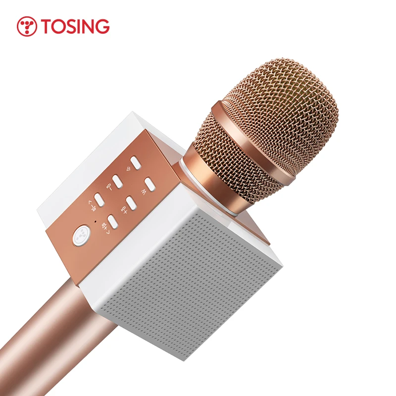 Микрофон для караоке TOSING 008 Новый изогнутый дизайн поддержка TF карты Bluetooth воспроизведение двух