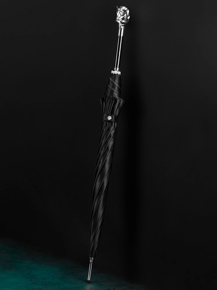 Offerte Ombrello Di Lusso Animale Decorazione Manico Lungo Esterno Ombrelli Automatici Pioggia Antivento Grande Guarda Chuva Famiglia EH60RG