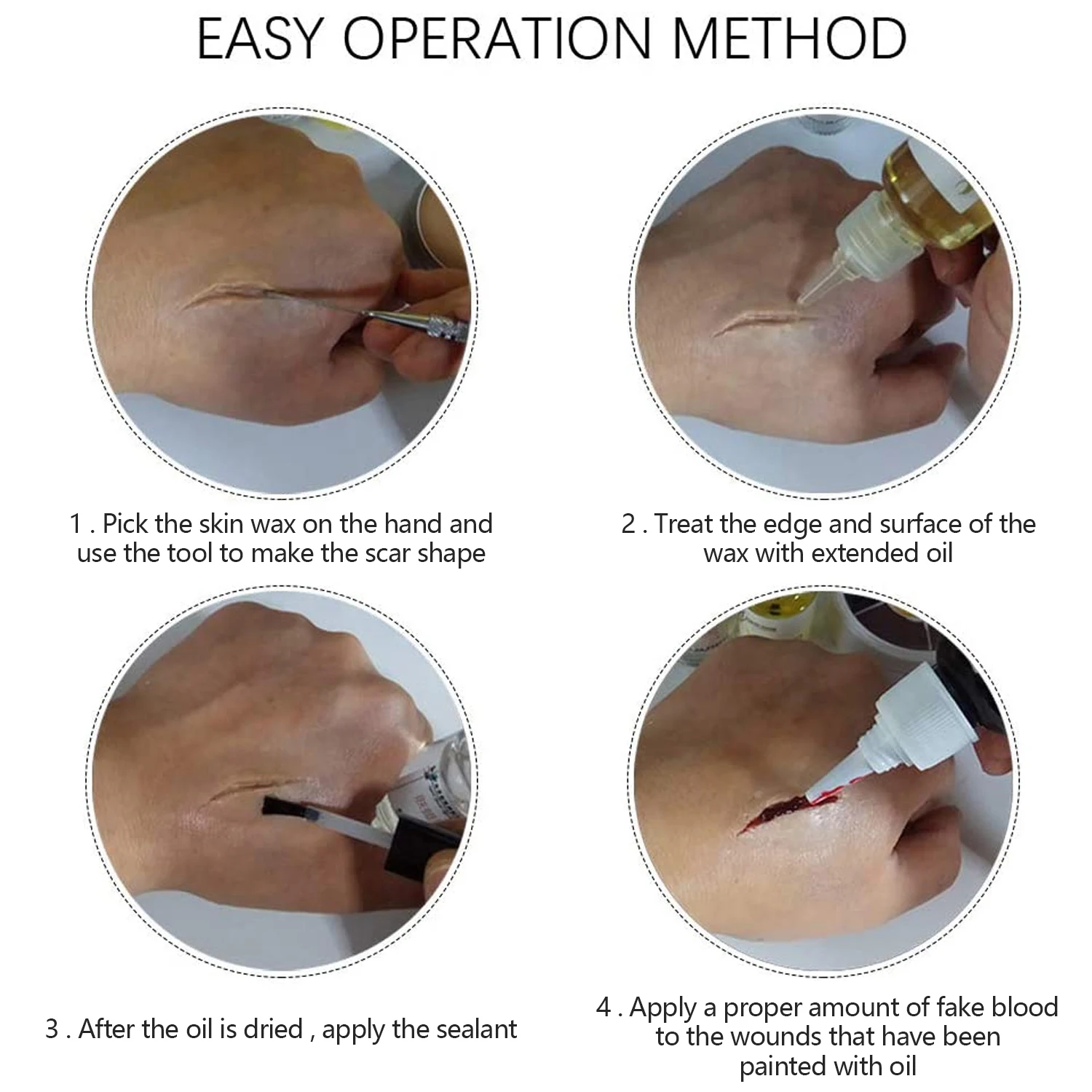 50 г поддельная рана моделирование шрам макияж обработанная воском шпатель для