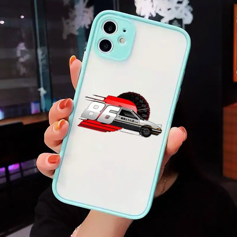 

Initial D high quality Phone Cases matte transparent For iphone 7 8 11 12 plus mini x xs xr pro max cover