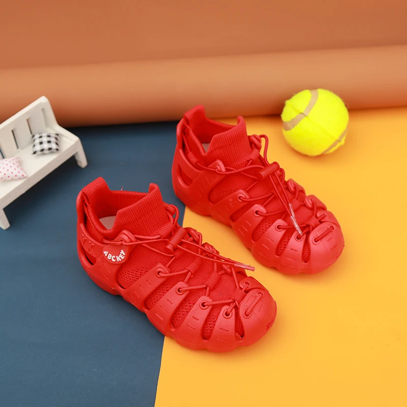 Весенне-осенняя легкая обувь для мальчиков детская сетчатая на плоской подошве