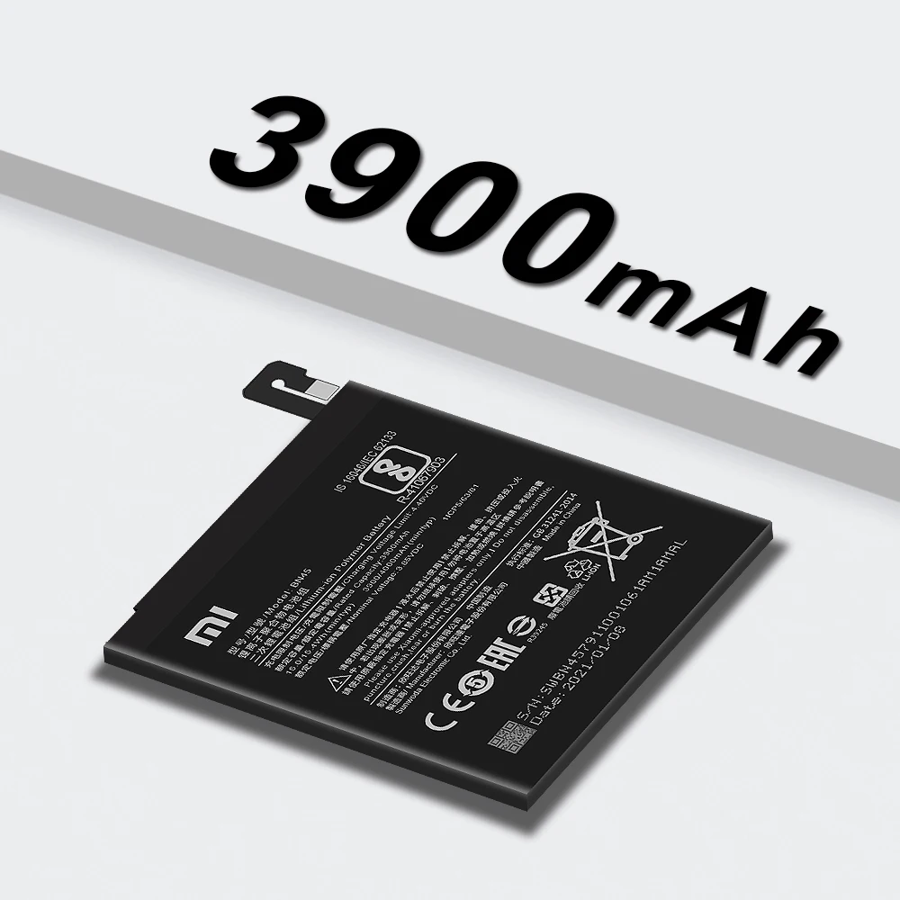 Оригинальный аккумулятор для телефона Xiaomi Redmi Note 5 BN45 сменный 4000 мАч с бесплатными