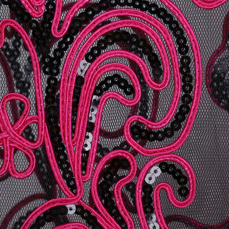 

Sequin Female Nail Beads Embroidery Flower Chaquetas Mujer Vintage Perspective Jacket Party