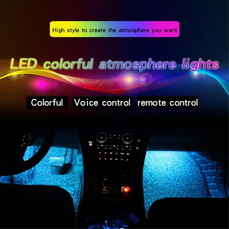 

4x 9 LED RGB 16 Color Interior Car Under Dash Foot Floor Seats Accent Lighting Lighter Adapter Decorative Lamp