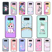 cute unicorn horse phone case for samsung note 5 7 8 9 10 20 pro plus lite ultra a21 12 02