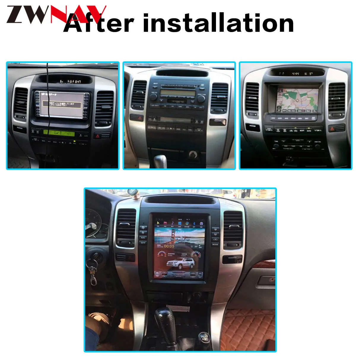 Verticl Tesla стиль Android 8,1 автомобильный dvd-плеер для Toyota Land Cruiser Prado 120 2002-2009 Lexus GX470 Автомобильный GPS Радио стерео