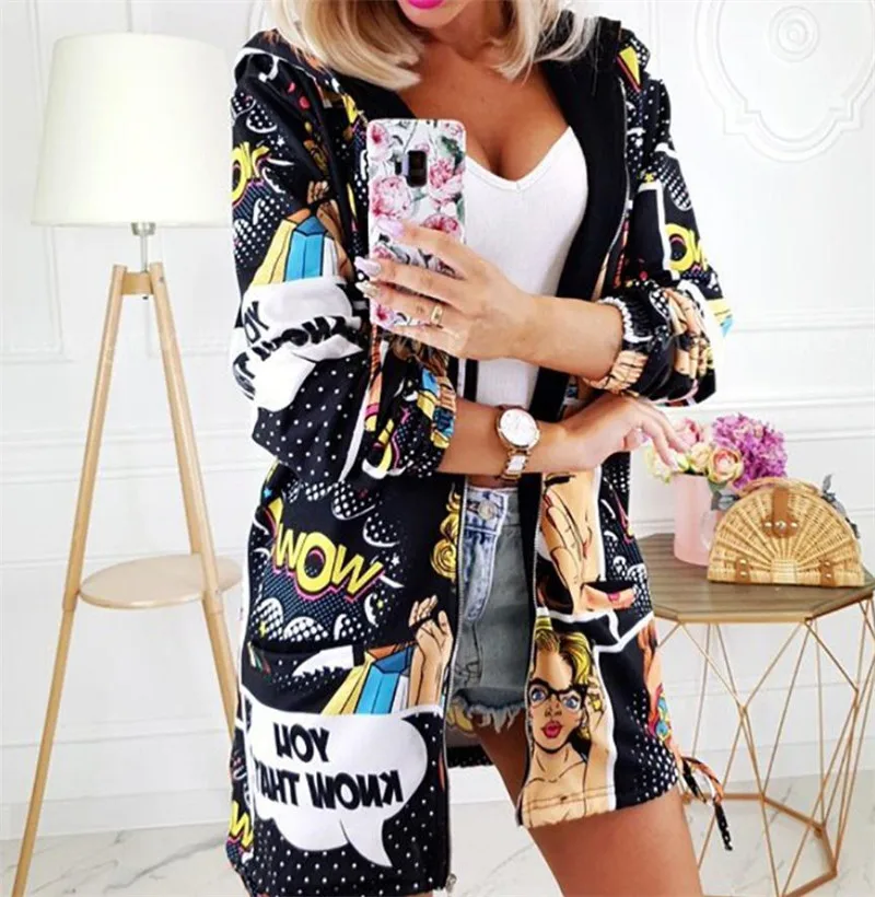 Свободная винтажная длинная куртка пикантные Женские топы с длинным рукавом