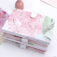 freshness sketchbook beautiful cherry blossom sakura magnetic buckle diary notebook
