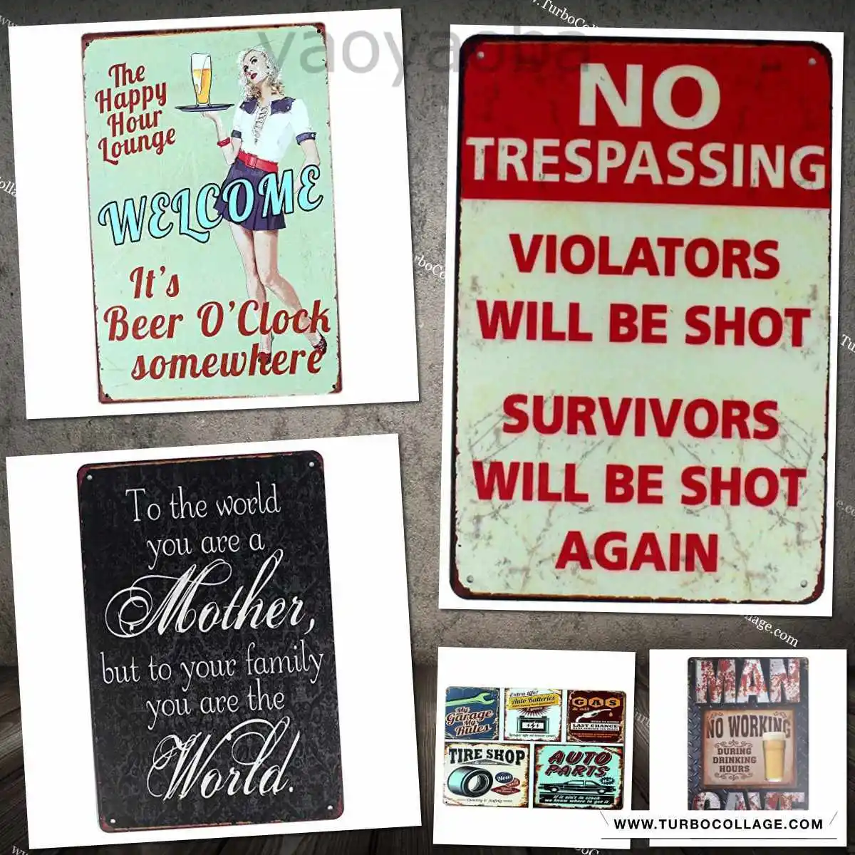 CN Porter металлический знак без тревоги нарушители будут застрелить выживших будет