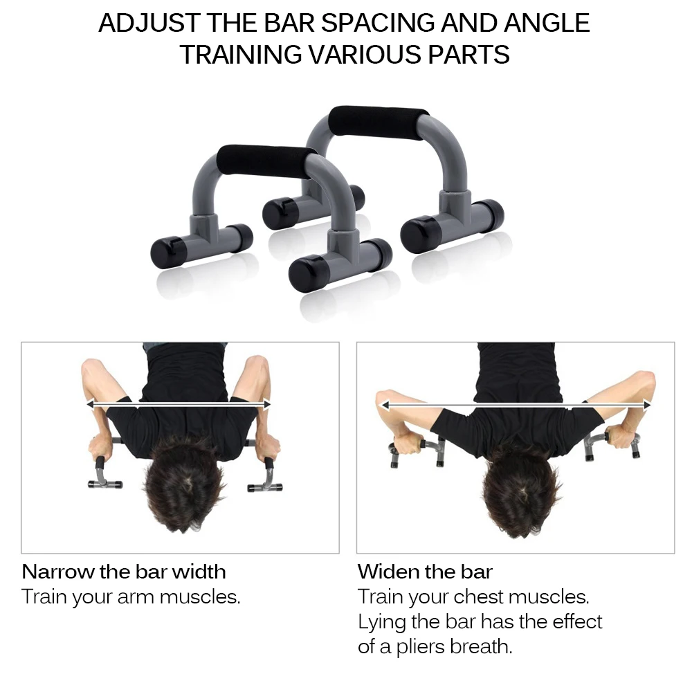 1 PairH Shape Push Up Rack Bar пластиковый серебристый пуш ап устройство силовой тренажер для