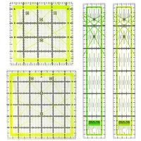 greencolorful acrylic patchwork ruler squarerectangle ruler clothing craft tools for diy sewing measuring tools drawing ruler