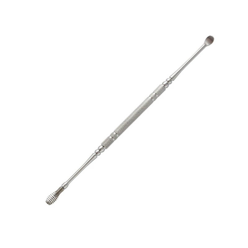 

2pcs Stainless Steel Ear Pick Spiral Head Spring Massage Flexible Ear Wax Remover Canal Cleaner for Unisex