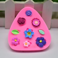 1pcs food grade silicone flower leaf mold chocolate candy clay mold diy baking party cupcake decor baking molds supplies