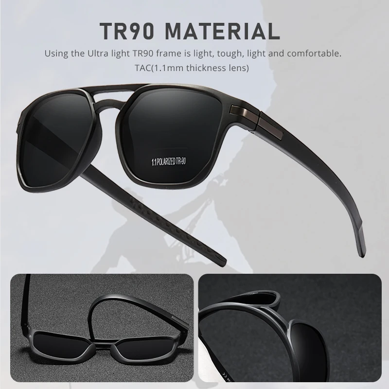 Солнцезащитные очки KDEAM шестигранные для мужчин и женщин модные поляризационные