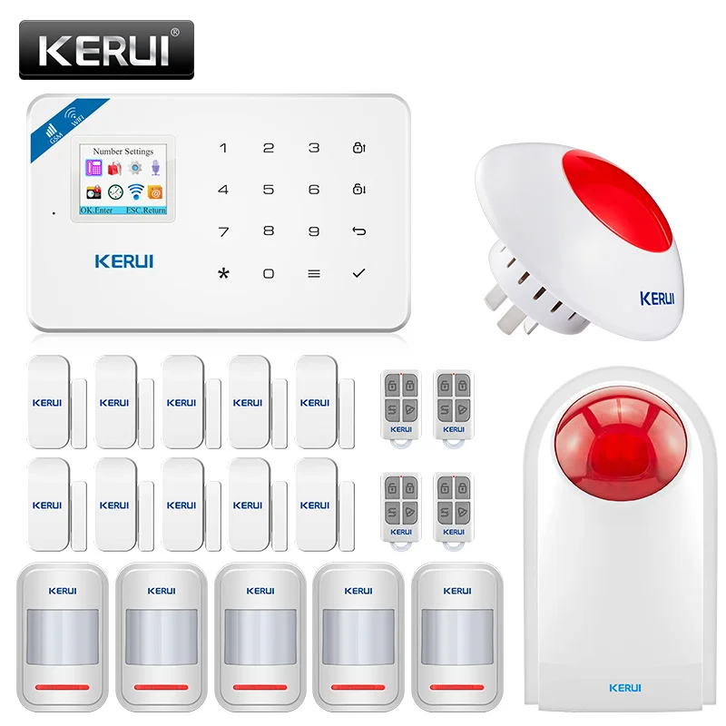 Беспроводная система охранной сигнализации KERUI W18 GSM 2 4 ГГц Wi Fi|Комплекты для