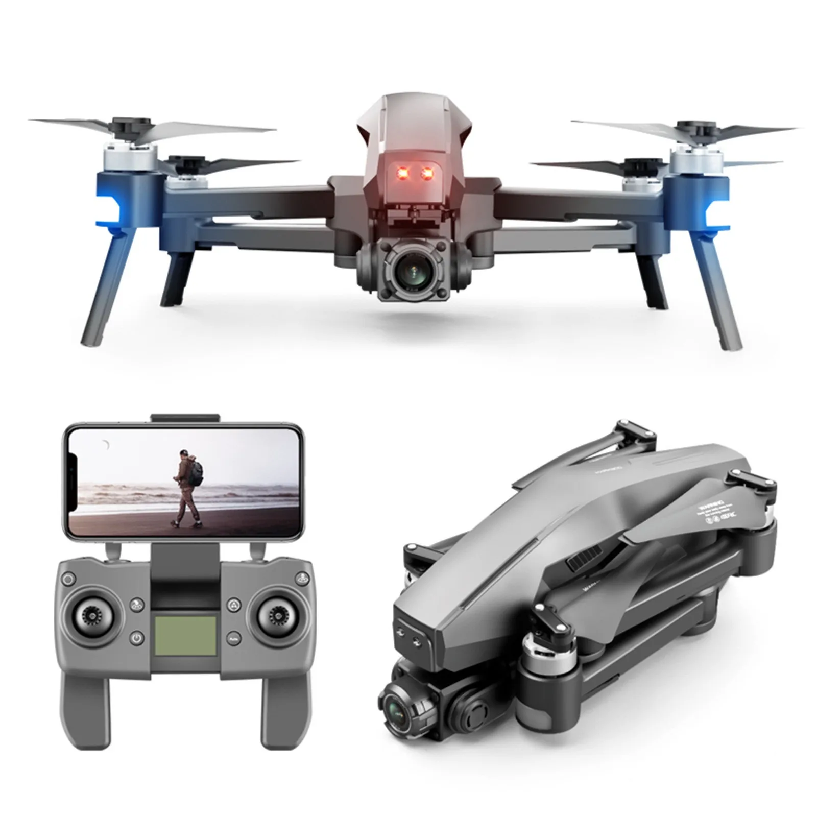 

2021 M1 Pro 2 Drone 4k HD Mechanical 2-Axis Gimbal Camera 5G Wifi Gps System Supports TF Card Drones Distance 1.6km