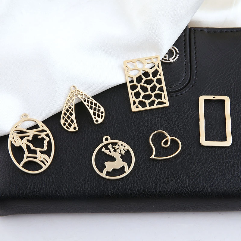 6 шт. Новые Креативные шармы человеческая голова полые геометрические лося