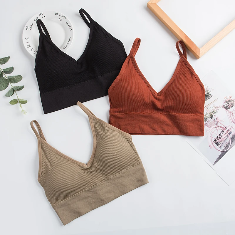 Женские бюстгальтеры для фитнеса Топы Бюстгальтер Bralette Новый бюстгальтер Пуш Ап