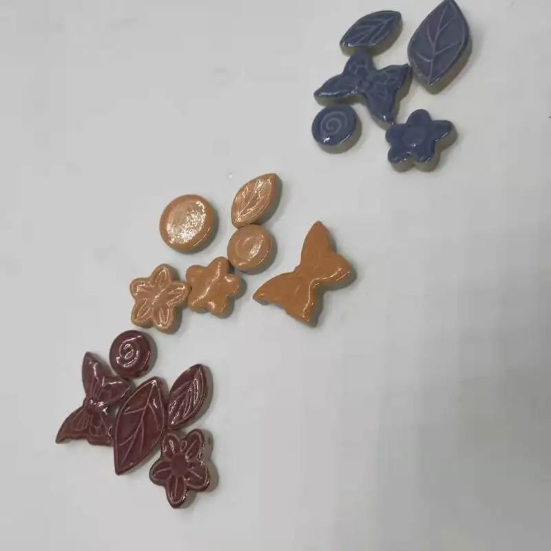 200g 40 ~ 50 шт. мозаичная плитка фарфоровая бант/лист/бабочка Форма керамической
