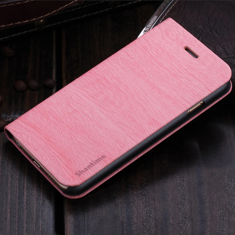 Pink Чехол для телефона из искусственной кожи с текстурой под дерево Для Doogee S40, чехол-книжка для Doogee S40, 4G, деловой чехол-кошелек, Мягкая силиконовая задняя крышка - Цвет: Pink