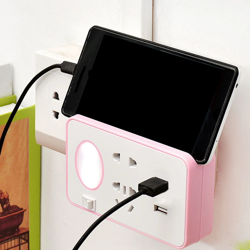 Беспроводной интеллектуальный двойной USB разъем ночник мобильный телефон