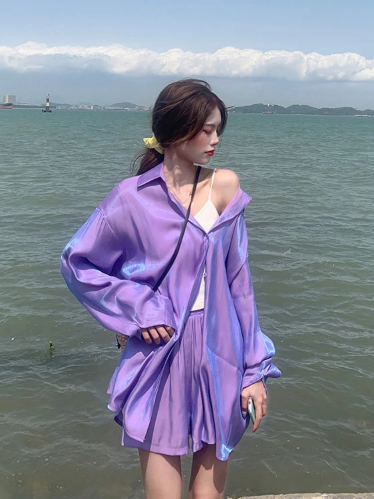 Женский Повседневный костюм с длинным рукавом комплект из двух предметов