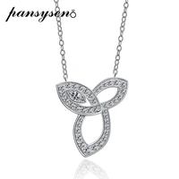pansysen 100 solid 925 sterling silver created moissanite diamond pendant necklaces women fashion fine jewekry necklace gift