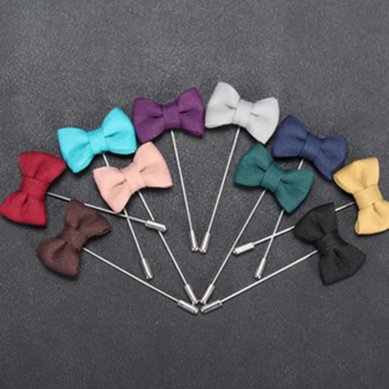 1 шт. новинка модные мужские Броши с бантом тканевые булавки отворотом для