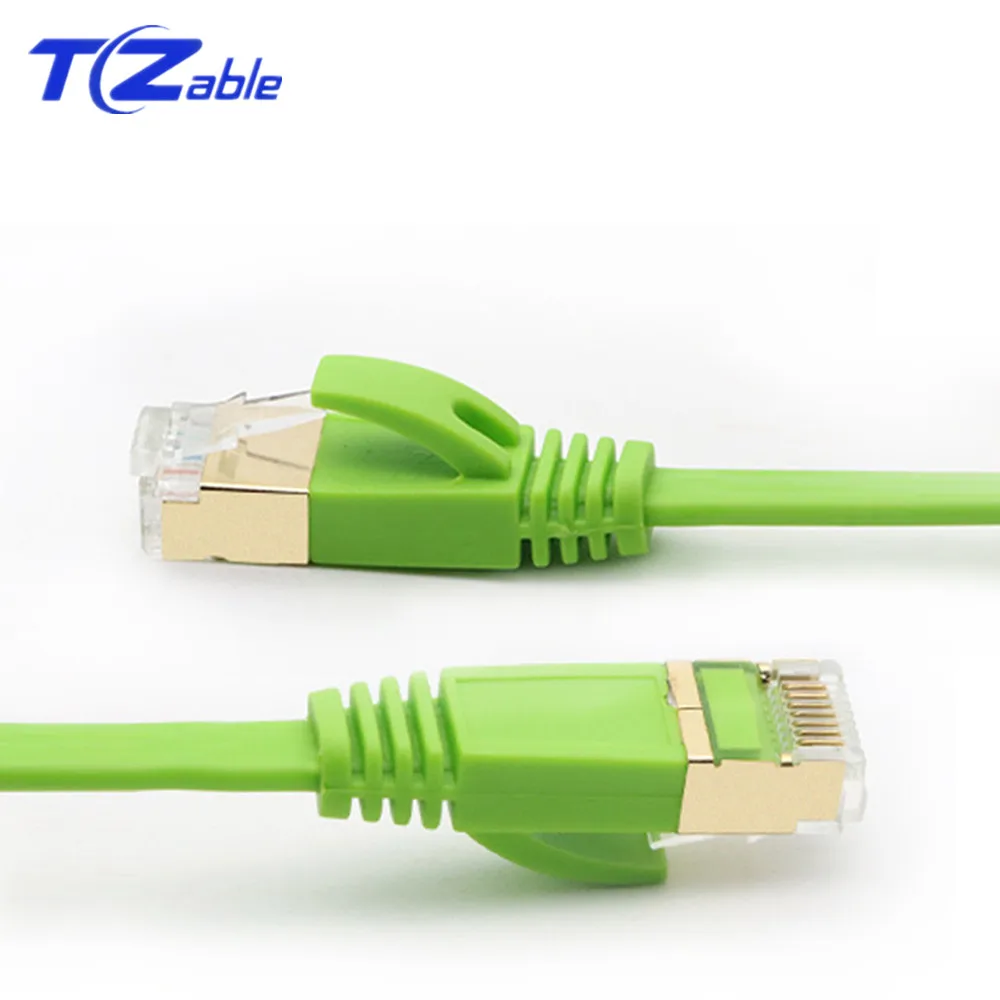 Ethernet кабель RJ45 Cat7 зеленый плоский сетевой UTP удлинитель кабеля для ноутбука