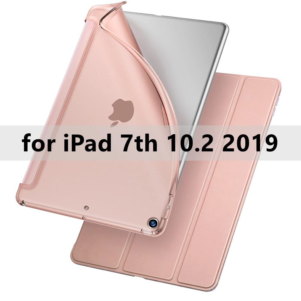 Rose Gold 7th 2019 ESR чехол для iPad mini 5 Air 3 Air3 ультра тонкий кожаный резиновый, мягкий, из ТПУ чехол на магните для iPad 7 7th Gen 10,2 синий - Цвет: Rose Gold 7th 2019