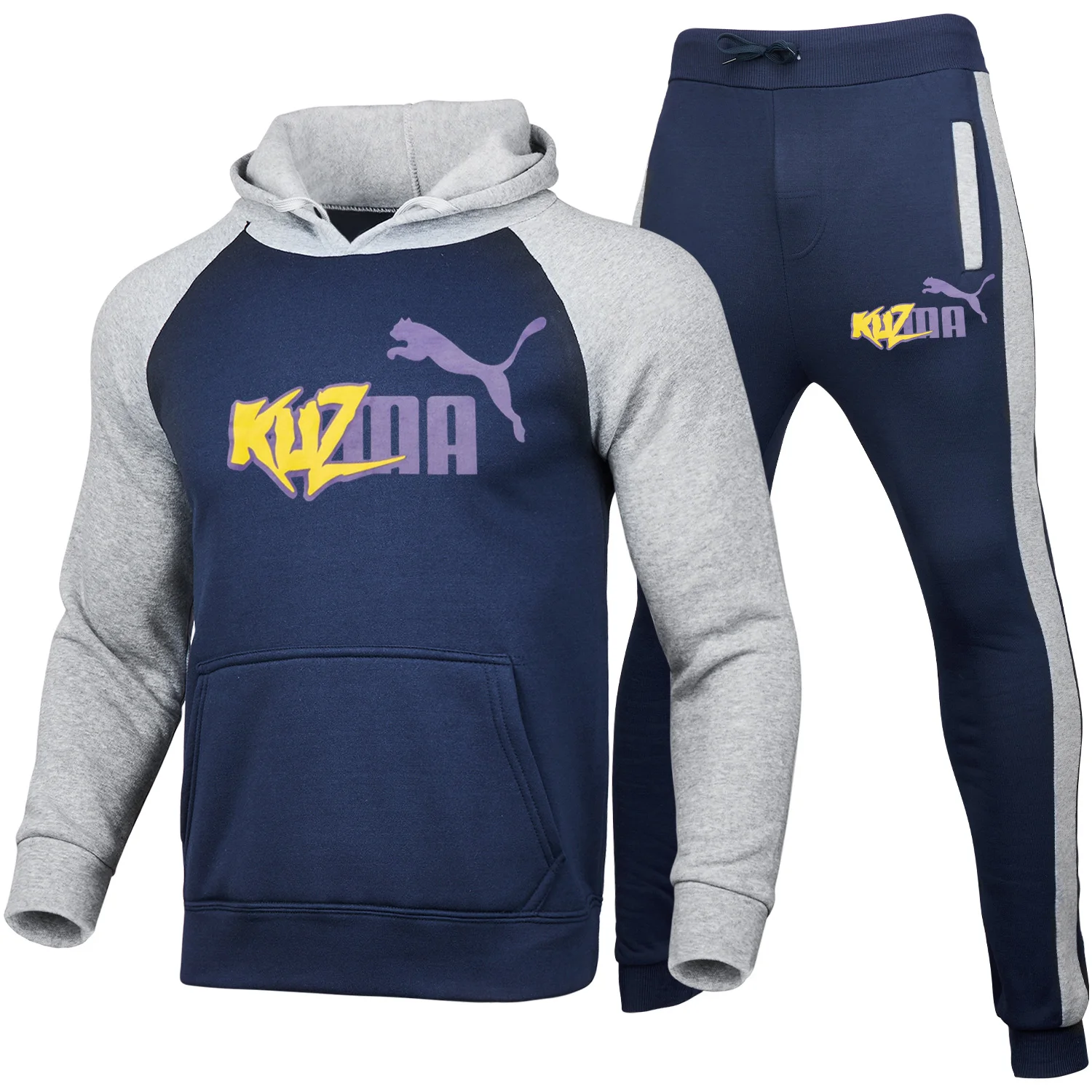 

Autumn And Winter New Men's Suit Sportswear 2-Piece Hoodie + Pants Jogging Fitness Sportswear Pullover Track Suit Sweatshirt Set