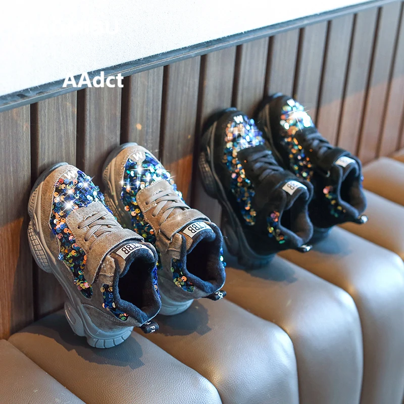 AAdct/Обувь для девочек Новинка 2019 года зимняя хлопковая теплая обувь маленьких