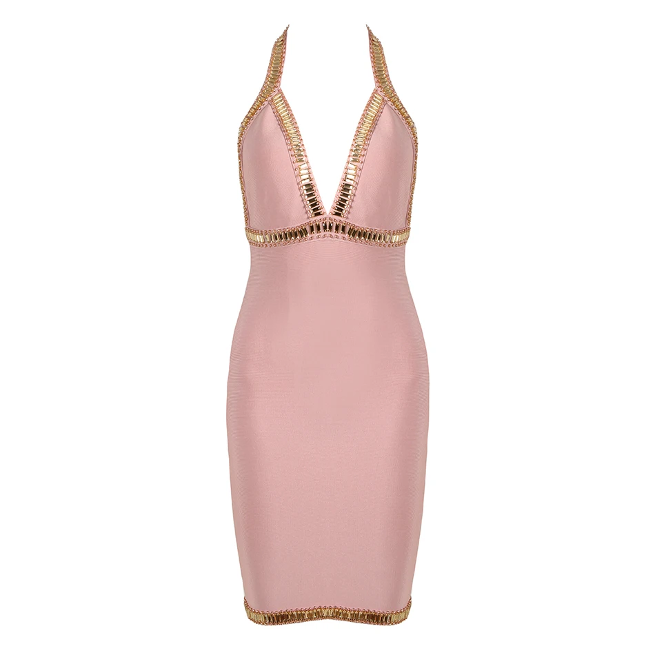 2021 Новое Женское Бандажное платье модное сексуальное облегающее с низким
