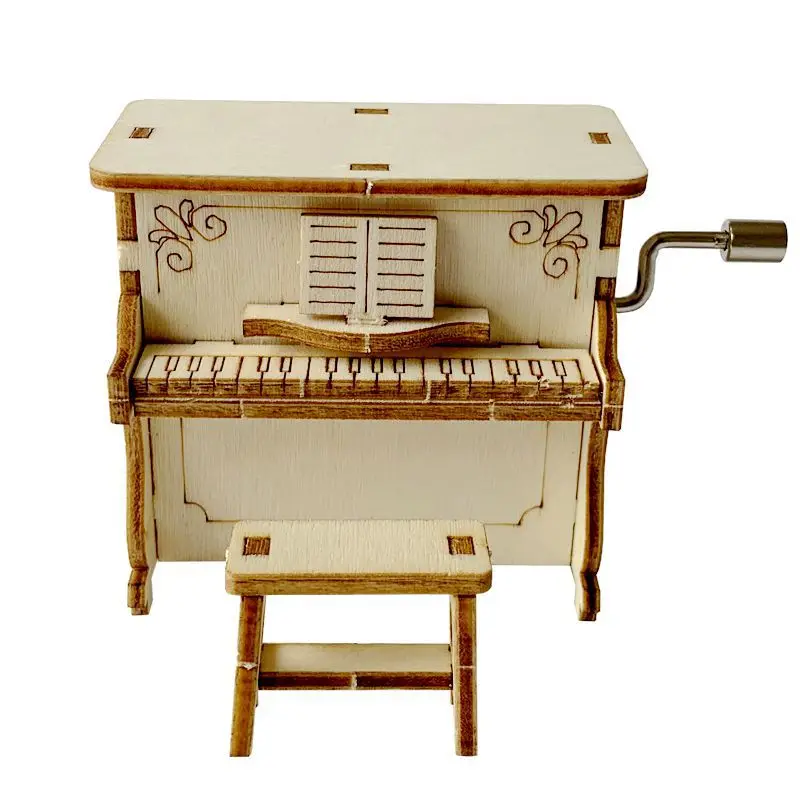 

Stem Toys DIY Kit Wooden Music Box Piano Science Experiment Education Toy For Kids
