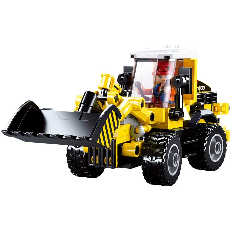 

200 шт., Детский конструктор «бульдозер»