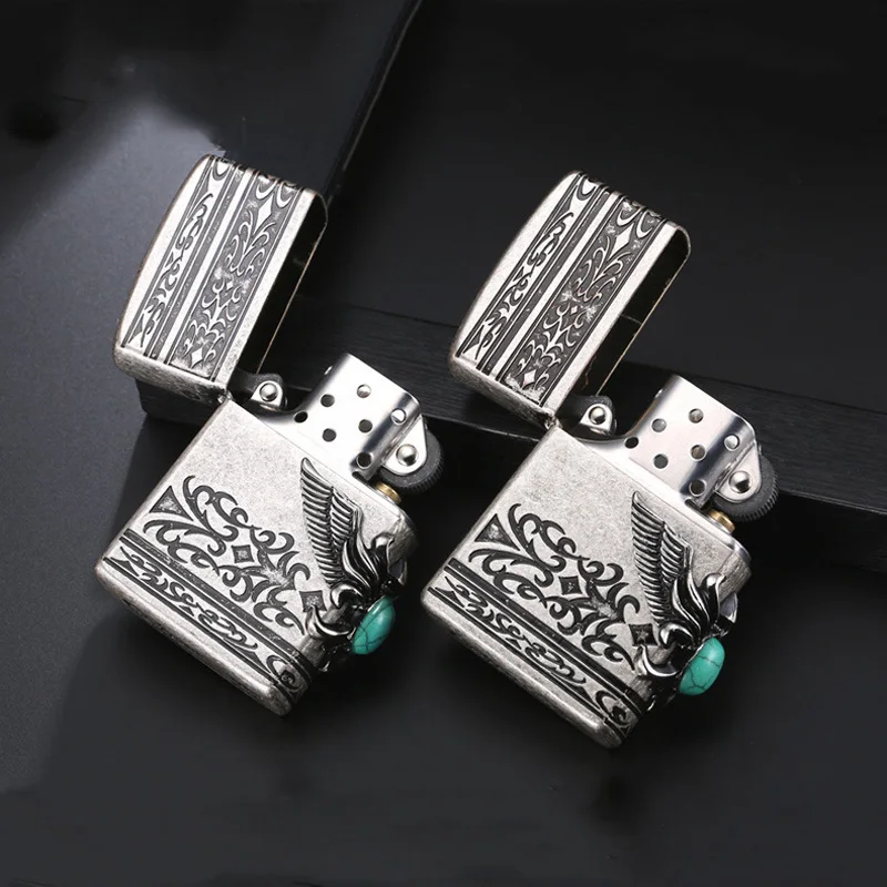 Ветрозащитная Зажигалка на керосин латунные масляные зажигалки в стиле ретро