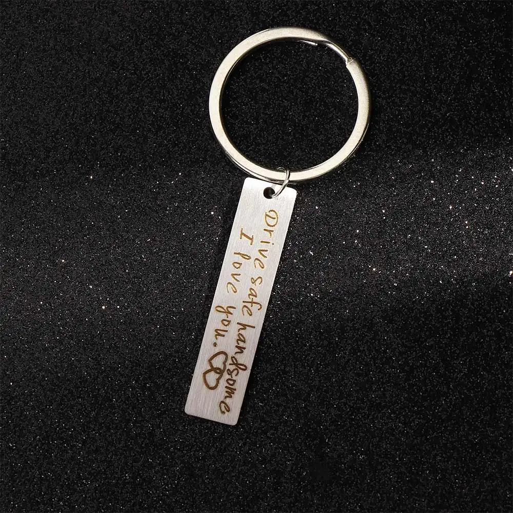 Нержавеющая сталь безопасность вождения гравировкой автомобильный брелок для