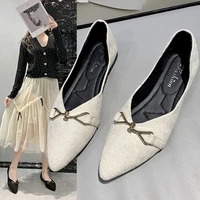 2021 3cm mid heel womens pumps suede pointed toe square heel single shoes fairy style high heels metal decoration party shoes