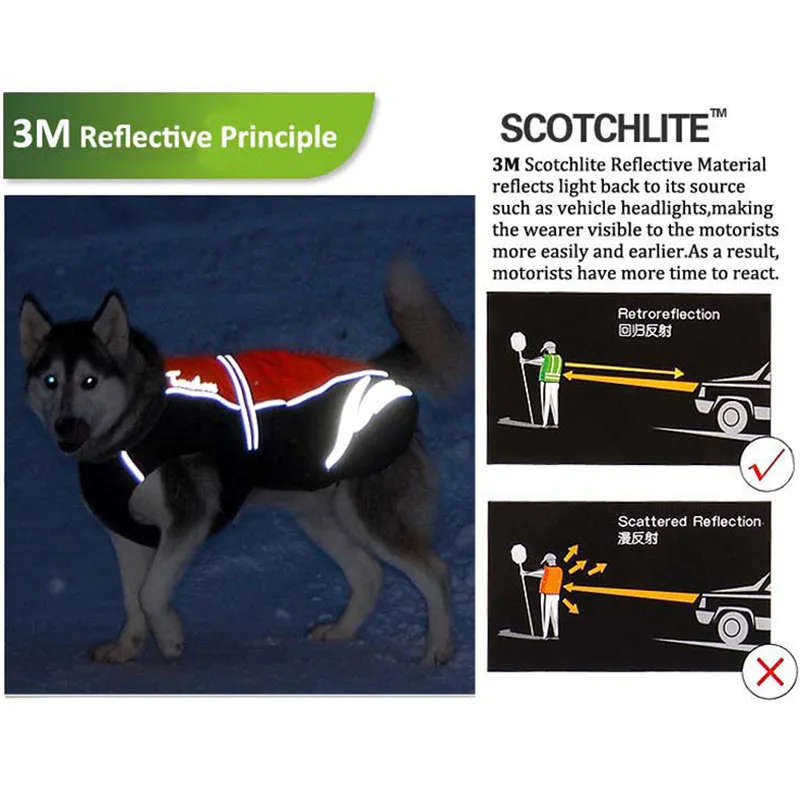 Truelove теплая зимняя одежда для собак пальто куртки улицы регулируемое