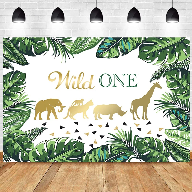 Фон для фотосъемки с изображением животных джунглей сафари льва слона днем