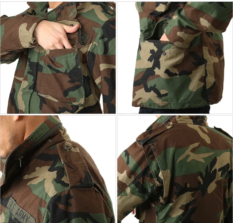 

Woodland Camouflage Military Men's Jacket M65 Field Jacket