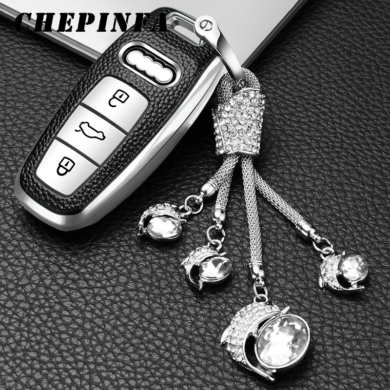 Чехол для автомобильного ключа из ТПУ защитный чехол с полным покрытием Audi A4L A6L A7