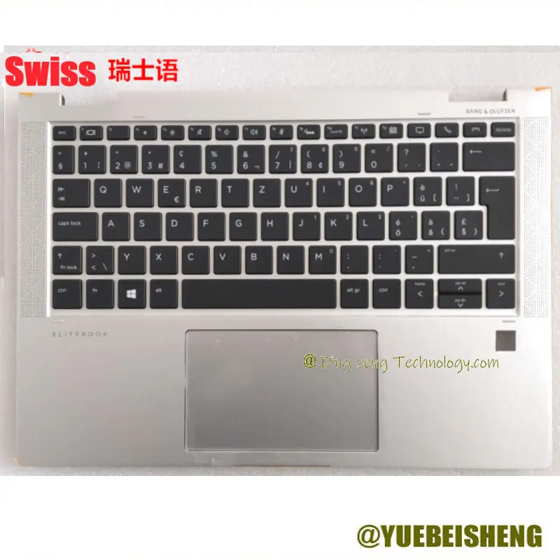 

YUEBEISHENG New/org for HP EliteBook x360 1030 G3 palmrest Swiss keyboard upper cover Touchpad