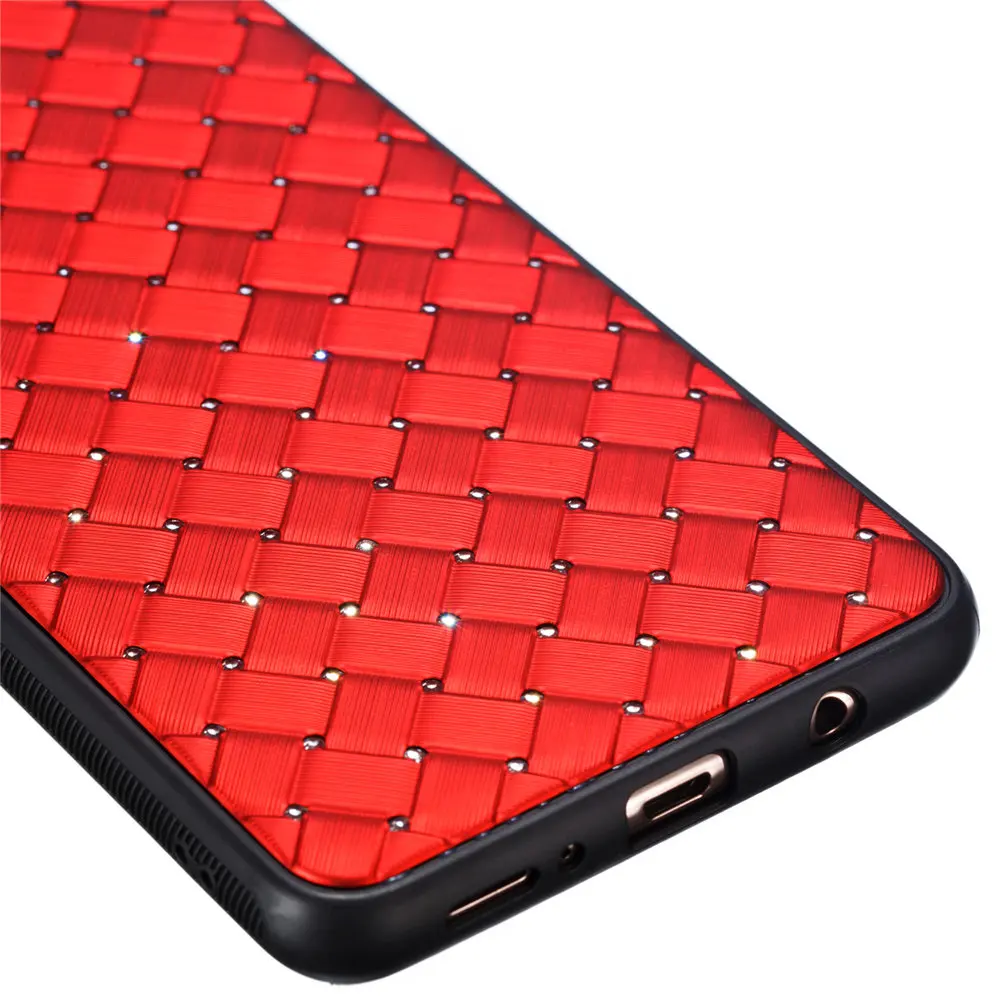 Luxury Glitter Weave Back Case for Samsung Galaxy A10 A20 A30 A50 M10 M20 M30 A6 Plus A9 A7 2018 Diamond Fitted Cover Shell |
