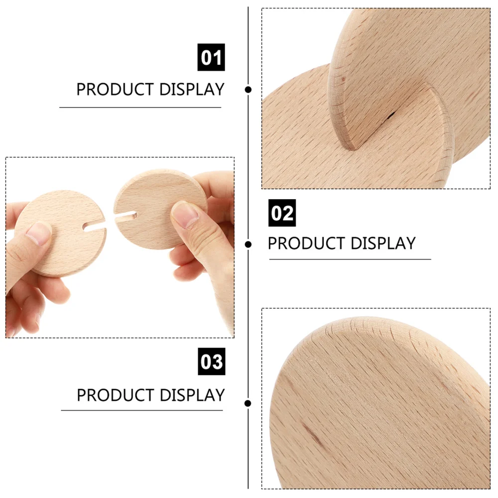 

2Pcs Interlocking Wood Discs Kids Educational Toys Baby Shower Birthday Gift