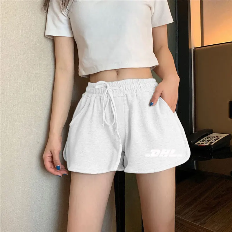 

Summer Sports Shorts Women'S Outer Wear Thin Section High Waist Wide Legs A-Line Plus Size Casual Loose Cotton Shorts Women
