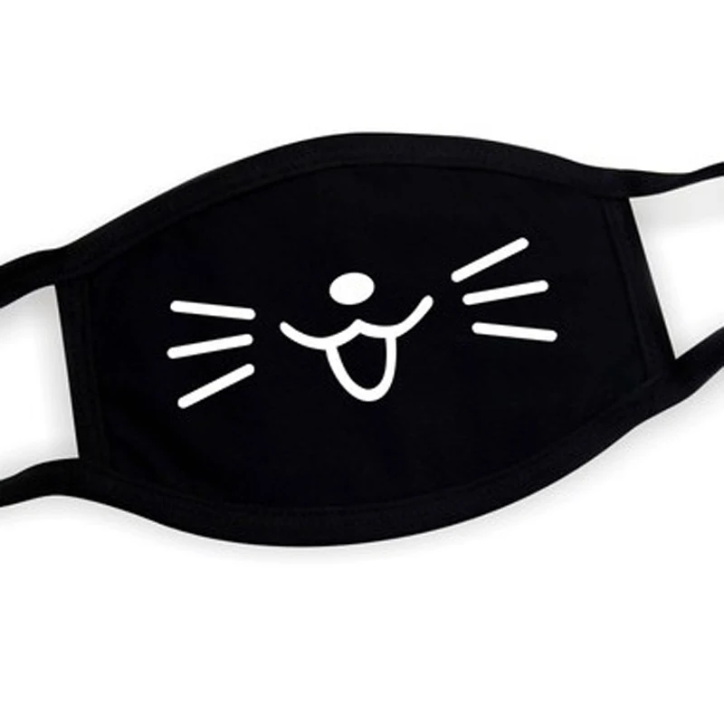 Милый смайлик маска Модная хлопковая футболка со смешным Auti Пыль аниме эмоция