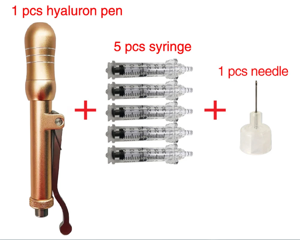 Цветной Гиалуроновый шприц-конвертер для ухода за кожей один набор гиалуроновая
