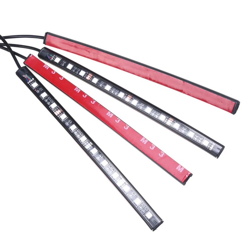 Светодиодная RGB лента POSSBAY 4 шт. внутренсветильник щение Footwell декоративное